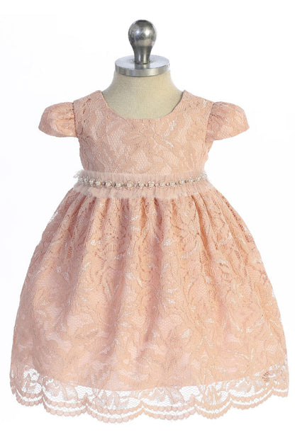 Baby Girl Lace V Back Bow Flower Dress - AS532-B Kids Dream