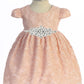 Baby Girl Lace V Back Bow with Diamond Shape Flower Dress - AS532-D Kids Dream