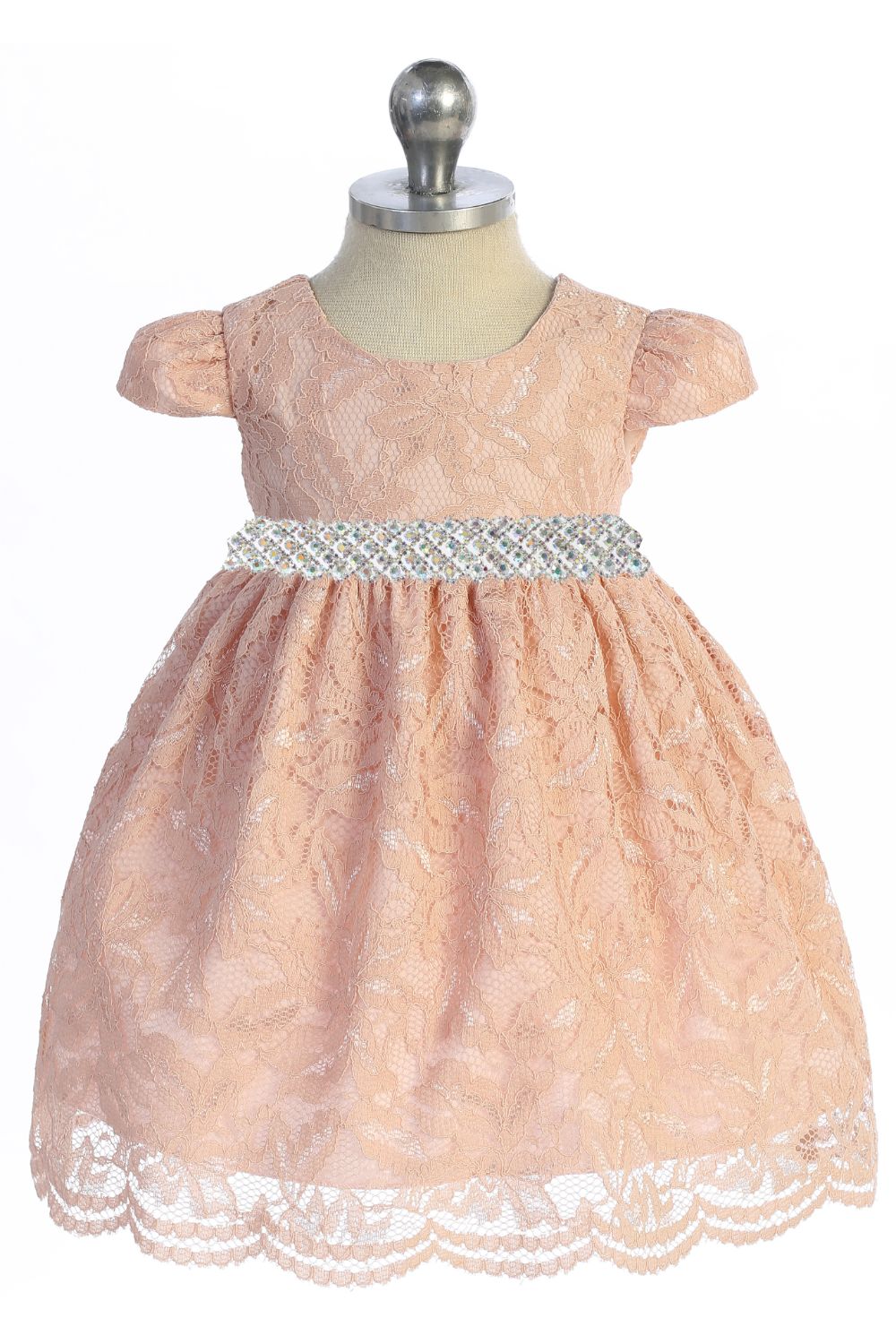 Baby Lace V Back Bow Flower Dress - AS532-E Kids Dream