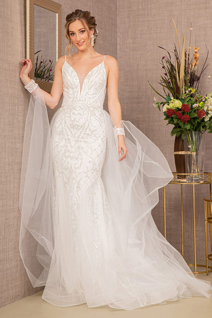 IVORY Illusion Sweetheart Mermaid Gown - GL3157 - Wedding Dress