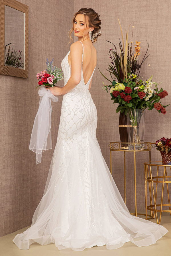IVORY_1 Illusion Sweetheart Mermaid Gown - GL3157 - Wedding Dress