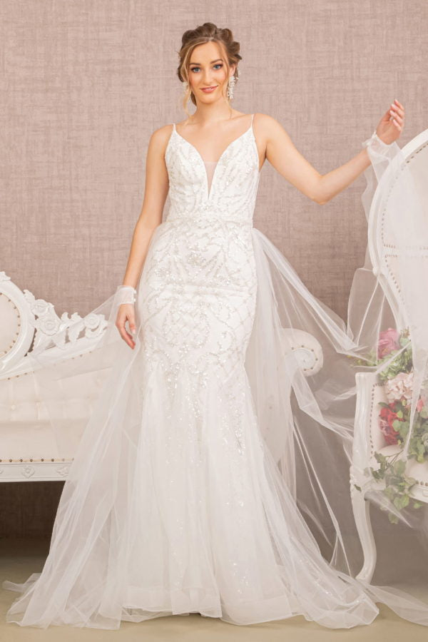 IVORY_2 Illusion Sweetheart Mermaid Gown - GL3157 - Wedding Dress
