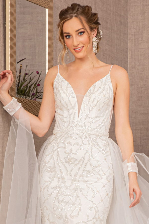 IVORY_4 Illusion Sweetheart Mermaid Gown - GL3157 - Wedding Dress