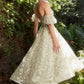 Ivory-green_1 Baby's Breath Tea Length Gown A1197 Penelope Gown - Special Occasion