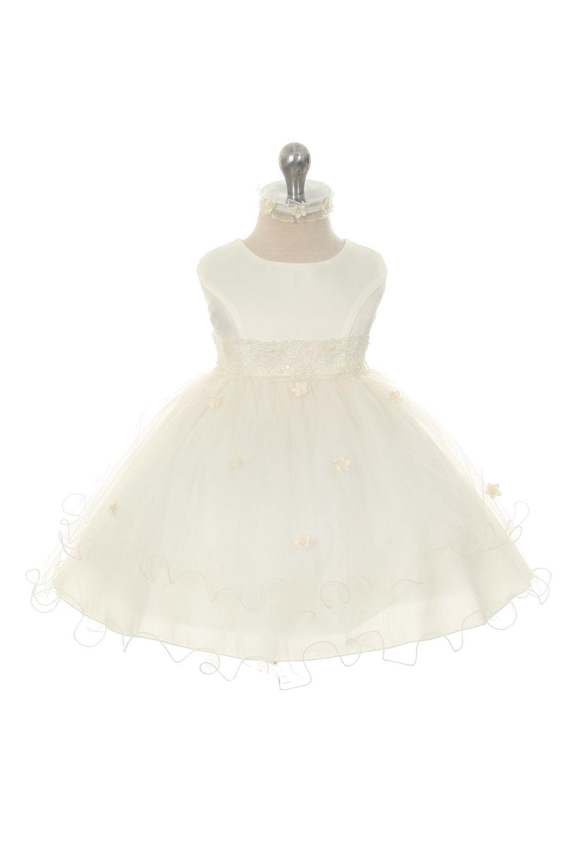 strapless open back dress Julia Glitter Tulle Hi Lo Baby Pageant Party Dress Rose Gold / 6M main image 1