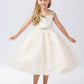 Ivory Girl Dress with Illusion Neckline Dress - AS5712