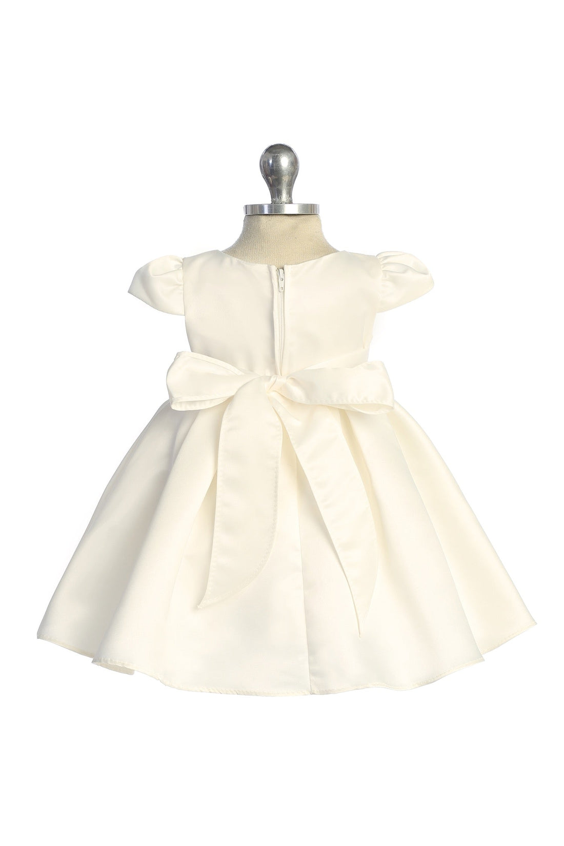 Ivory_1 Baby Classic Pearl Pleated Party Dress-AS544-C