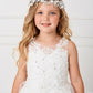 Ivory_2 Girl Dress with Sleeveless Illusion Neckline Pageant Dress - AS7018