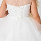 Ivory_3 Girl Dress with Sleeveless Illusion Neckline Pageant Dress - AS7018