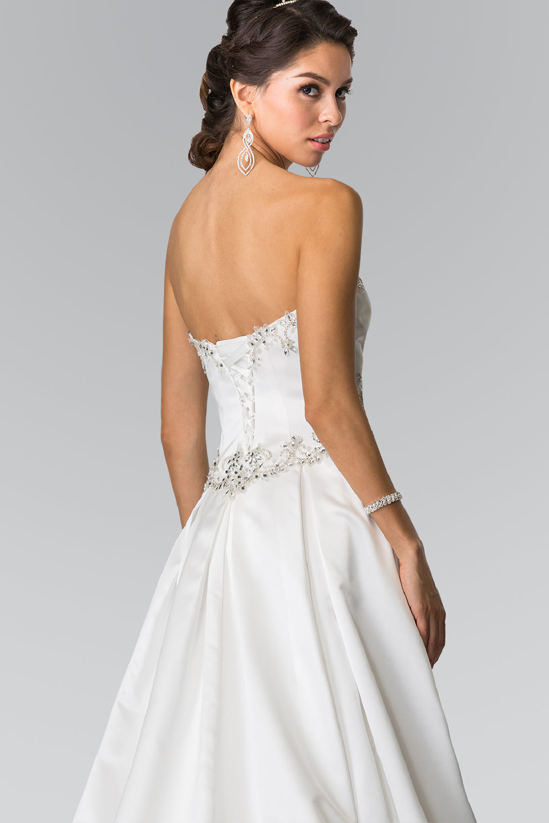 Ivory_3 Satin Strapless A-Line Women Bridal Gown - GL2201 GLS