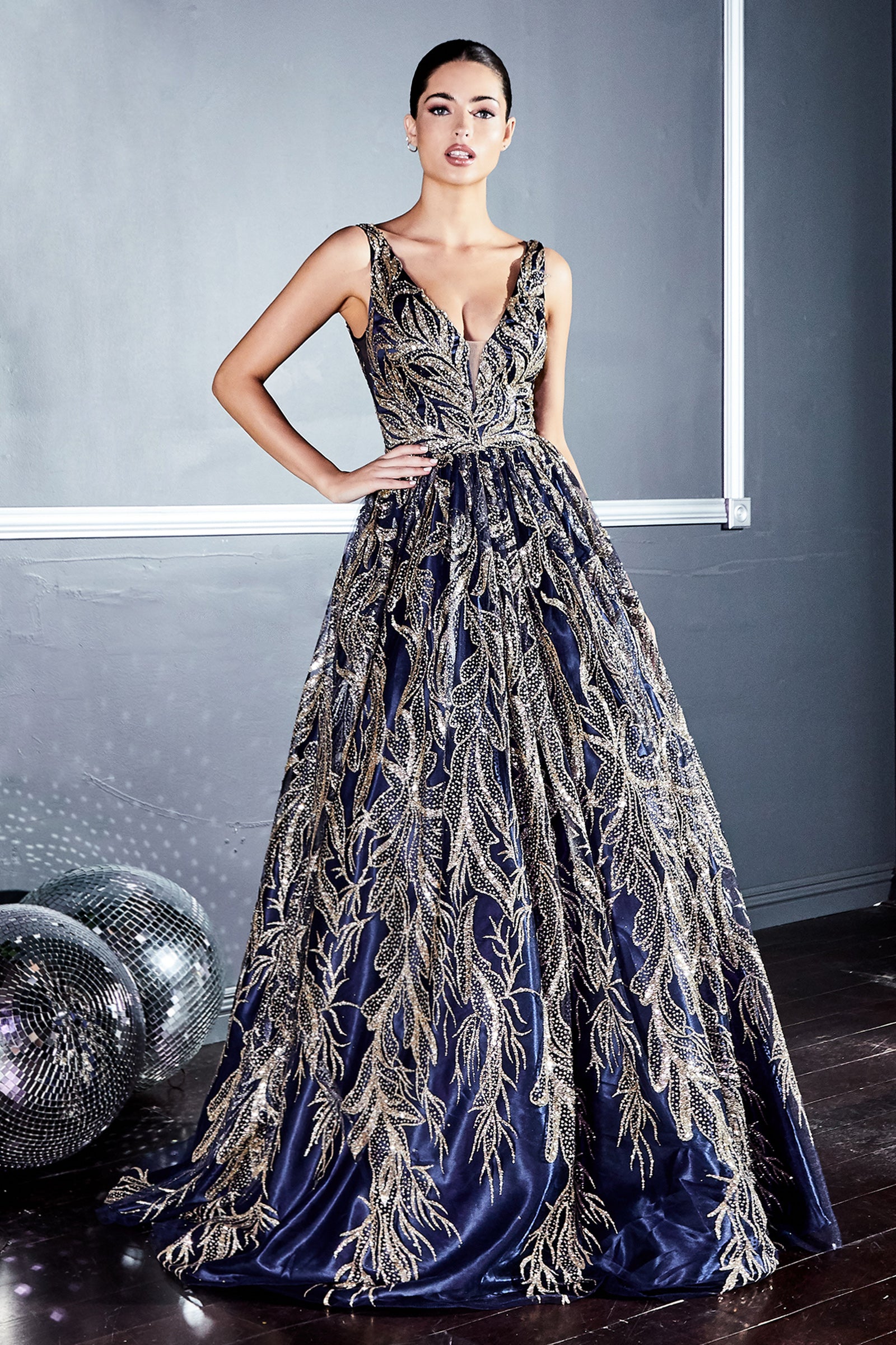 Printed ball hot sale gown