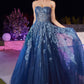 Lapis-blue Strapless Layered Tulle Ball Gown J852 - Women Evening Formal Gown - Special Occasion