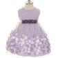 Lavender Baby Mesh Flowers Taffeta Party Dress-AS333