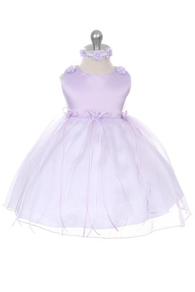 Lavender Baby Rosebud Organza Party Dress-AS193
