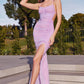 Lavender Fitted Spaghetti Strap Sheath Gown BD7042 - Women Evening Formal Gown - Special Occasion