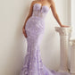 Lavender Strapless Butterfly Mermaid Gown CB099 - Women Evening Formal Gown - Special Occasion