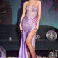 Lavender Strapless with Hot Stones Corset Gown CDS419 - Women Evening Formal Gown - Special Occasion