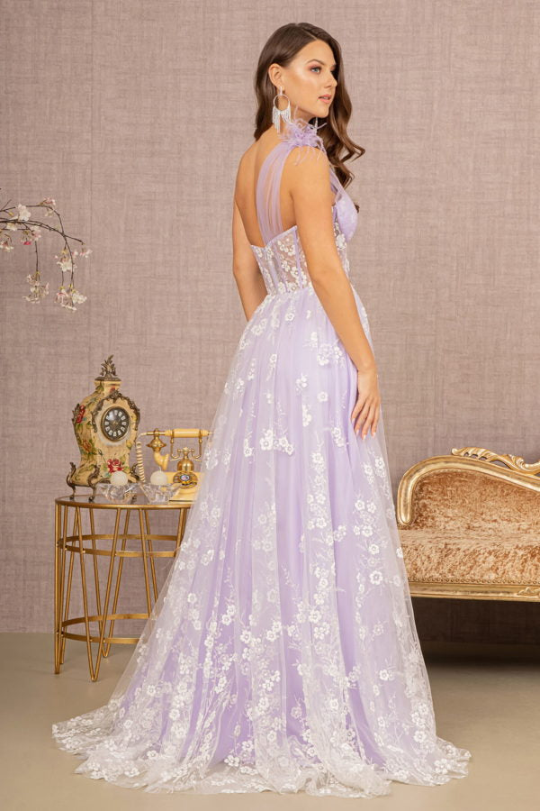 navy blue dress for baby girl GLS by Gloria GL3134 Prom Dress - Smoky Blue