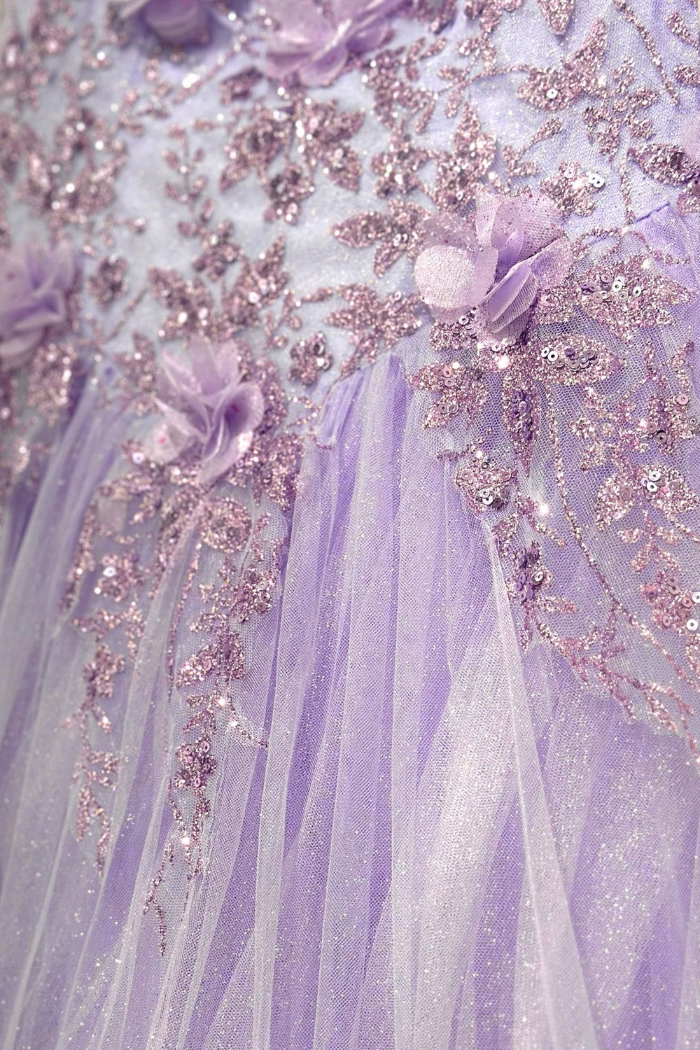 Lavender_1 Floral Off The Shoulder Quinceanera Ball Gown 15701
