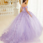 Lavender_1 Layered Tulle Sweetheart Neckline Quinceanera Ball Gown 15709