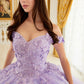 Lavender_2 Layered Tulle Sweetheart Neckline Quinceanera Ball Gown 15709