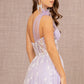 Lavender_4 Feather Sheer Bodice A-line Dress GL3134 - Women Formal Dress - Special Occasion-Curves
