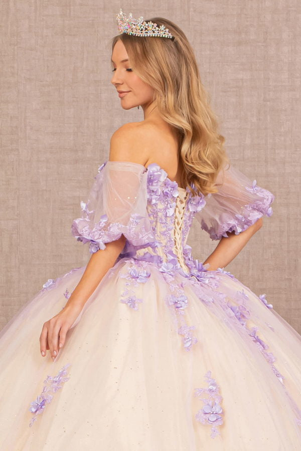 Lilac-nude_2 Off the Shoulder Sweetheart Neckline Quinceanera Dress with Puff Short Sleeves - GL3172