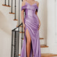 Lilac Fitted Satin Bustier Gown CC2197 - Women Evening Formal Gown - Special Occasion