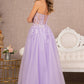 Lilac_1 Embroidery Strapless A-Line Slit Women Formal Dress - GL3153 - Special Occasion-Curves