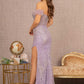 Lilac_1 Mesh Off-Shoulder Mermaid Women Formal Dress - GL3114 - Special Occasion-Curves