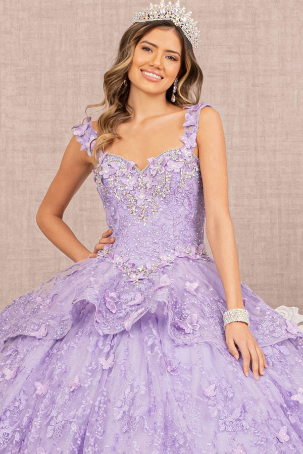Elizabeth K 3D Butterfly Sweetheart Gown GL3112