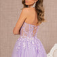 Lilac_3 Embroidery Strapless A-Line Slit Women Formal Dress - GL3153 - Special Occasion-Curves