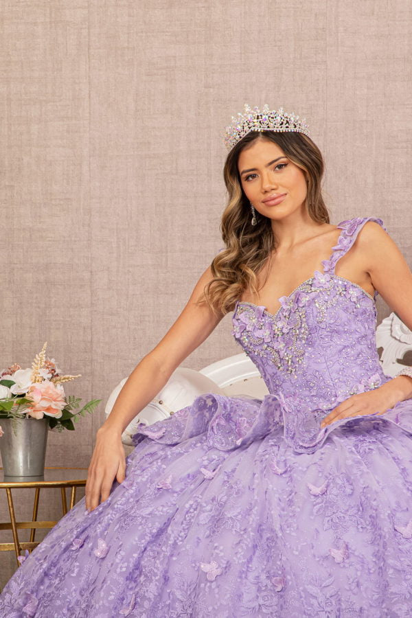 purple quince dress with butterflies Butterfly Purple Sweet Sixteen Dresses Purple Tulle Ball Gown Butterflies,Sweet 16 Dress,Purple Perfect for a magical quinceaera or any grand celebration KissProm Lavender Tulle Ball Gown