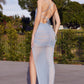 Lt-blue_1 Fitted Spaghetti Strap Sheath Gown BD7042 - Women Evening Formal Gown - Special Occasion