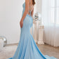 Lt-blue_1 Long Stretch Mermaid Gown CD2219 - Women Evening Formal Gown - Special Occasion