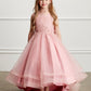 Mauve Girl Dress with Glitter Bodice and Tail Skirt - AS5814