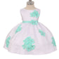Mint Baby Shantung Flower Party Dress-AS219F