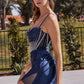 Navy_2 Embellished Navy Satin Corset Gown CD291 - Women Evening Formal Gown - Special Occasion