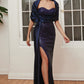 Navy_2 Strapless Sequin Mermaid Gown CH123 - Women Evening Formal Gown - Special Occasion