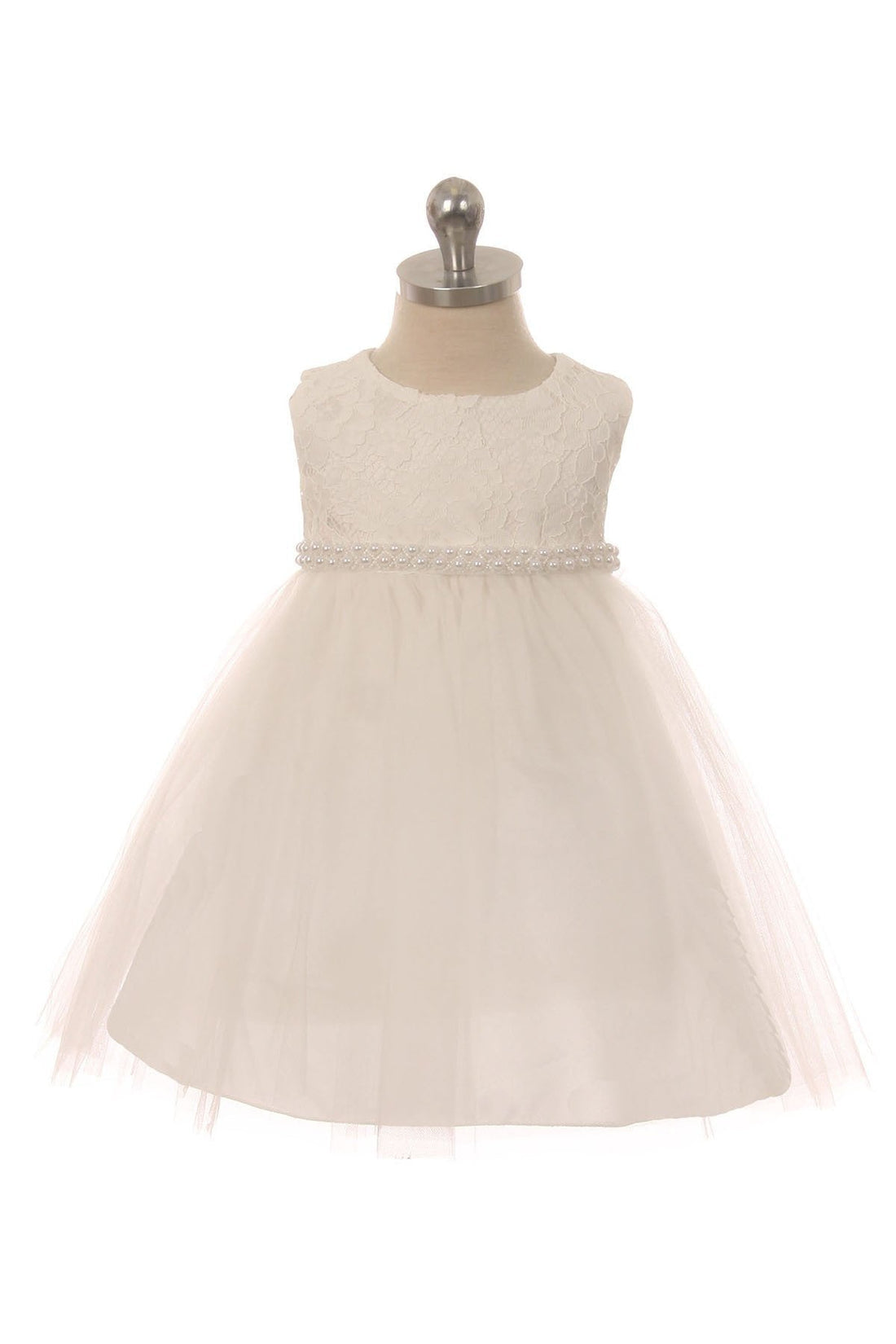 Baby Girl Lace & Thick Pearl Trim Party Dress - AS456B-C Kids Dream