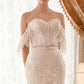 Off-White Nude_3 Lace Off The Shoulder Mermaid Bridal Gown A1104W