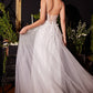 Off-White_1 Floral Applique A-line Bridal Gown CM321W - Women Evening Formal Gown - Special Occasion