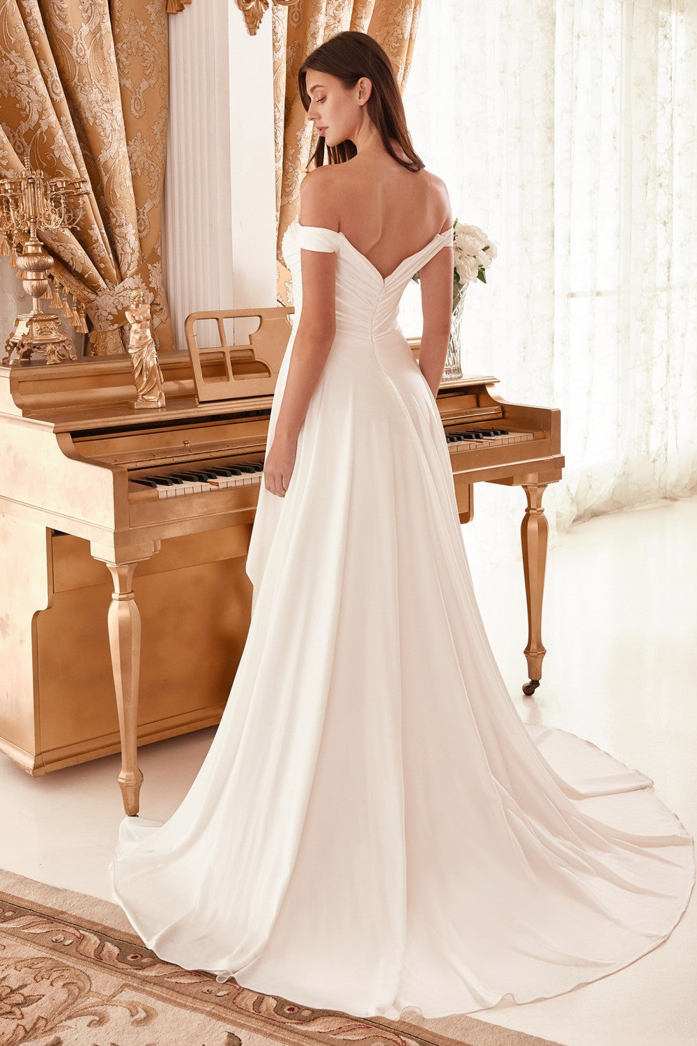 Off-White_1 Off The Shoulder Bridal Gown with Overskirt WN315