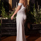 Off-White_1 Satin Off The Shoulder Sheath Gown 7492W - Women Evening Formal Gown - Special Occasion-Curves