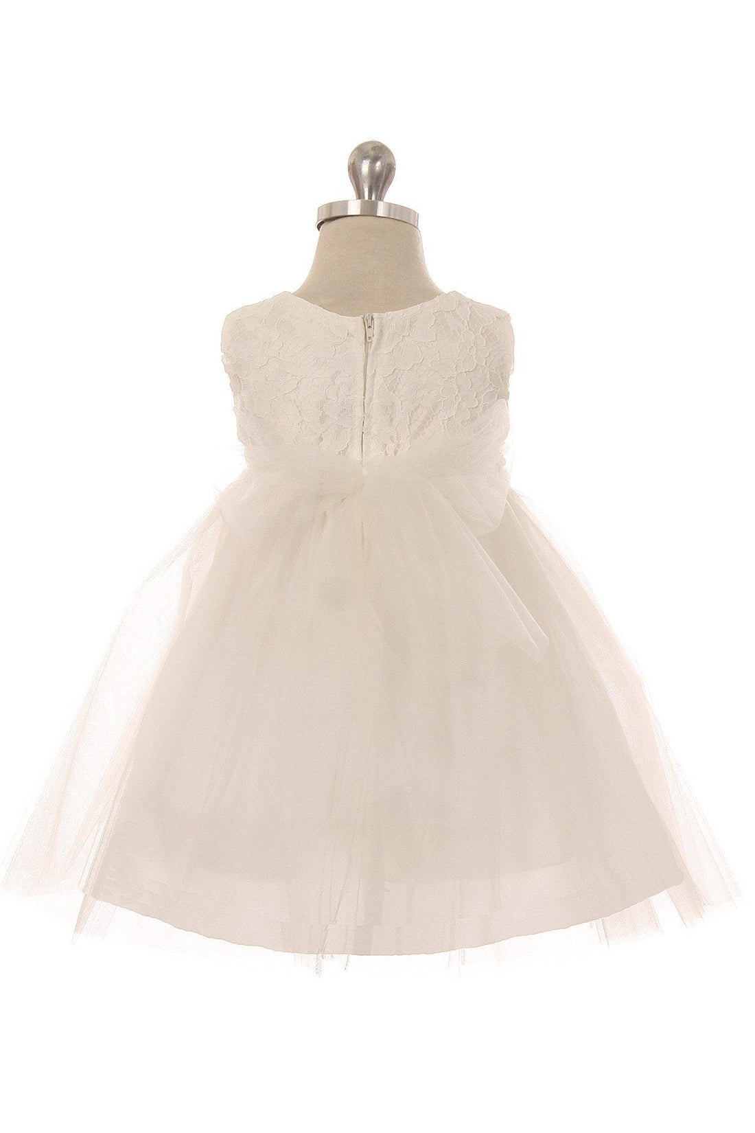 Baby Girl Lace & Mesh Pearl Trim Party Dress - AS456B-B Kids Dream