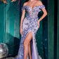 Paris-blue Off The Shoulder Mermaid Gown CC2164 - Women Evening Formal Gown - Special Occasion