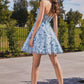 Paris-blue Strapless Sweetheart Corset Dress KV1089 - Cocktail Dress