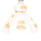 Peach Baby Shantung Flower Party Dress-AS219F
