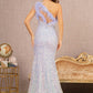 Periwinkle Blue_1 Sequin Asymmetric Mermaid Slit Gown GL3165 -Women Formal Dress- Special Occasion-Curves
