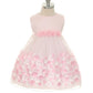 Pink Baby Mesh Flowers Taffeta Party Dress-AS333